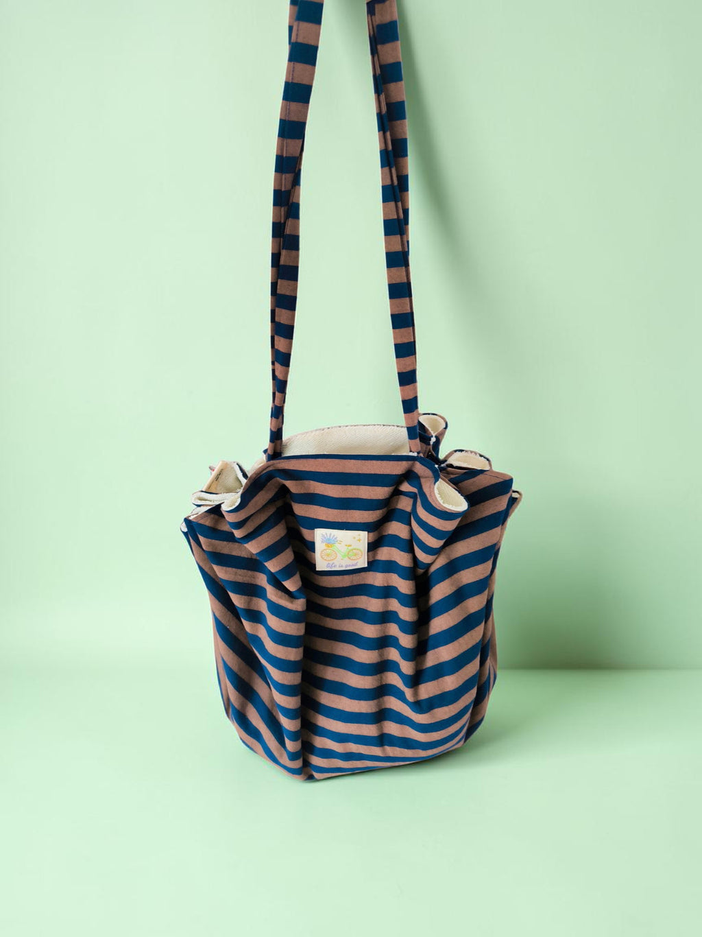 Sac de plage coulisse — fait main en Bretagne