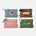 Pochette en velours brodée