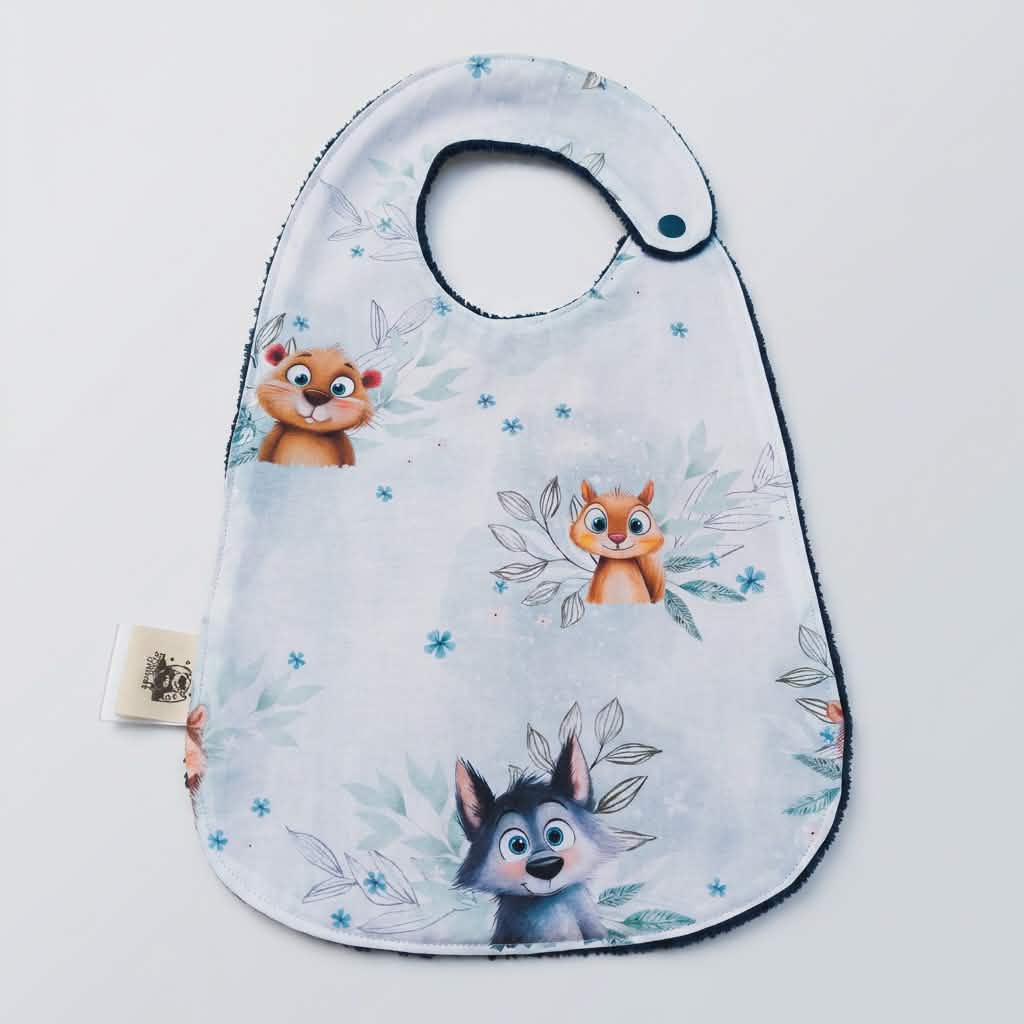 Bavoir classique bébé – Collection Animaux de la Forêt – 10 mois et +