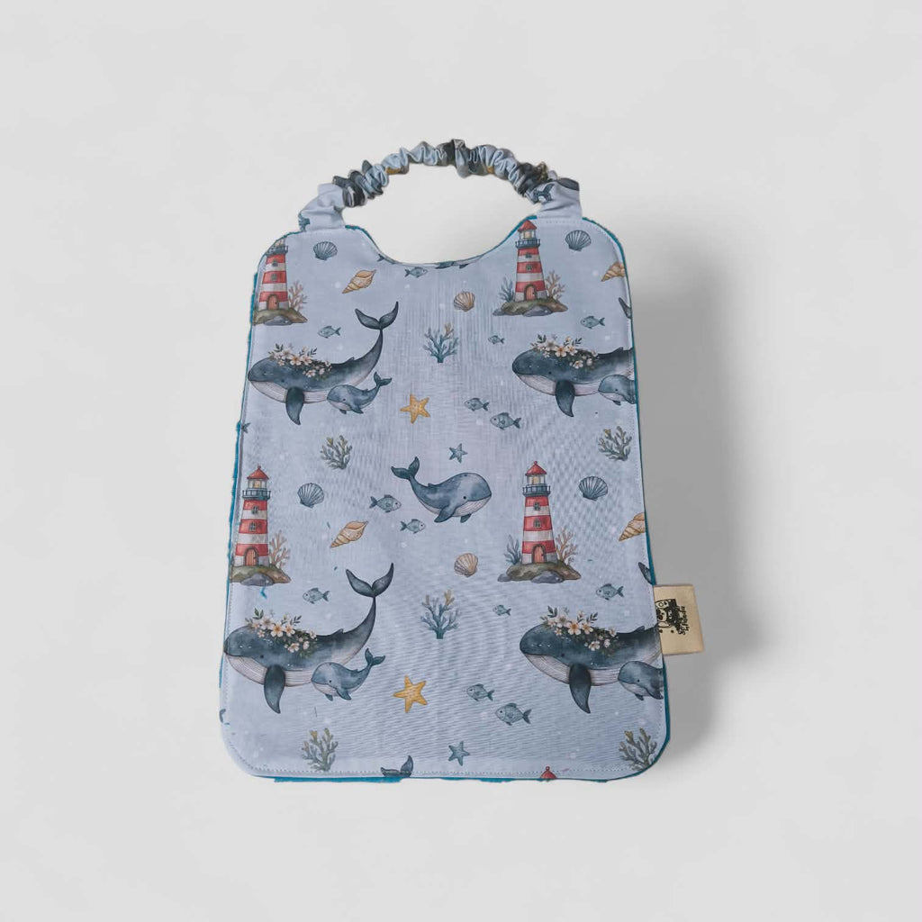 Grand bavoir enfant – Collection Océan & Baleines – 3/5 ans