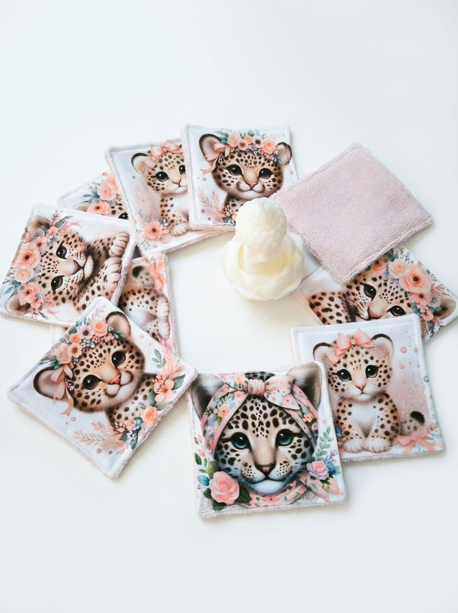 10 lingettes léopardes