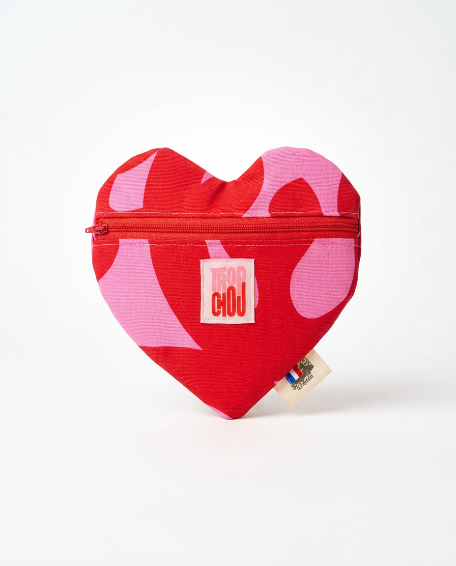 Pochette Cœur molletonnée
