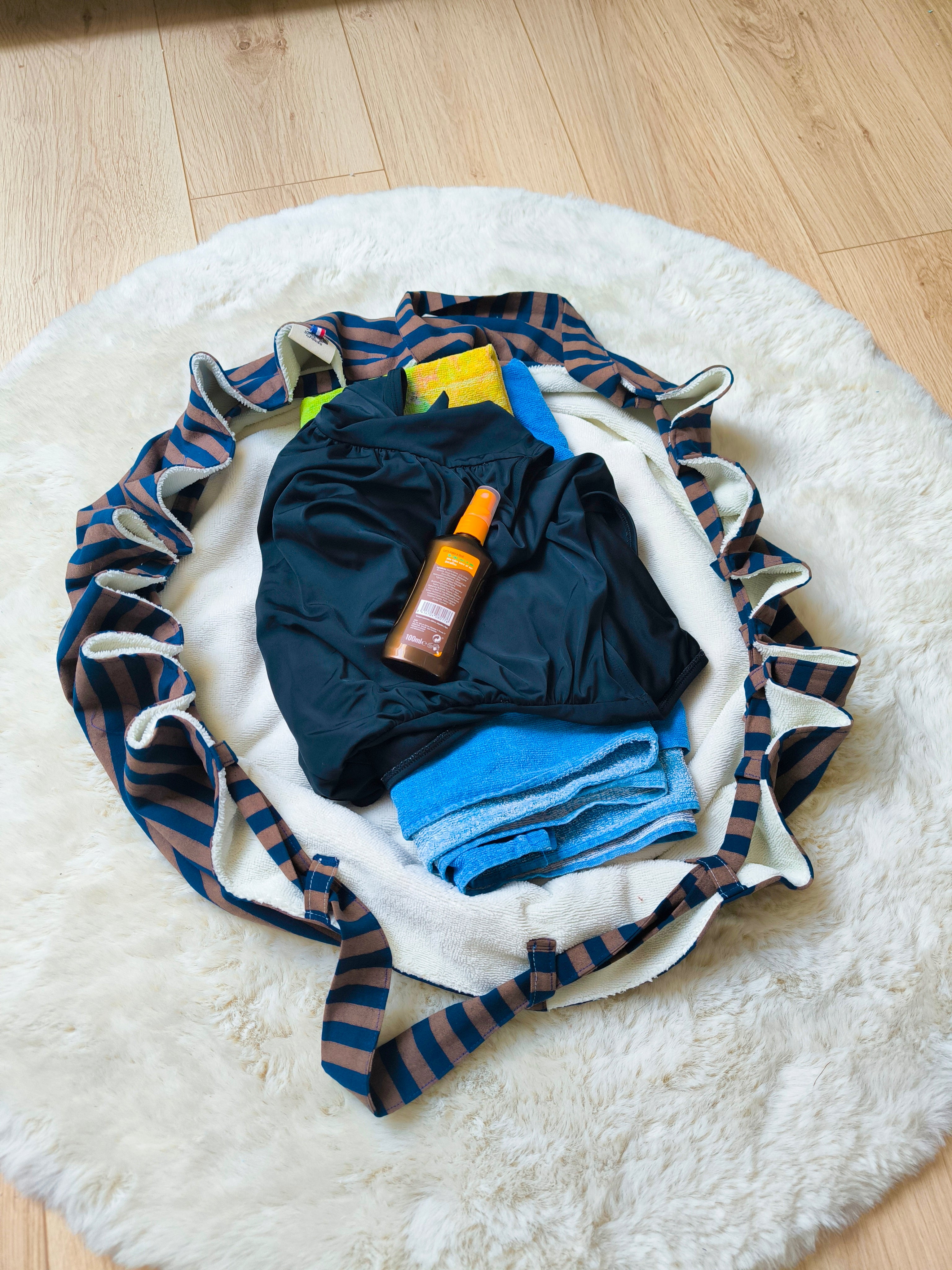 Sac de plage coulisse — fait main en Bretagne